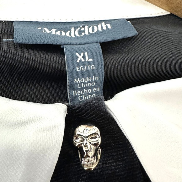 Modcloth Is It Wednesday Yet Mini Dress Black Velvet XL - Picture 8 of 10